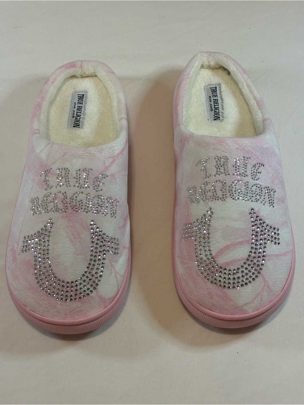True Religion Pink Jeweled Slide Slippers - Picture 8 of 9
